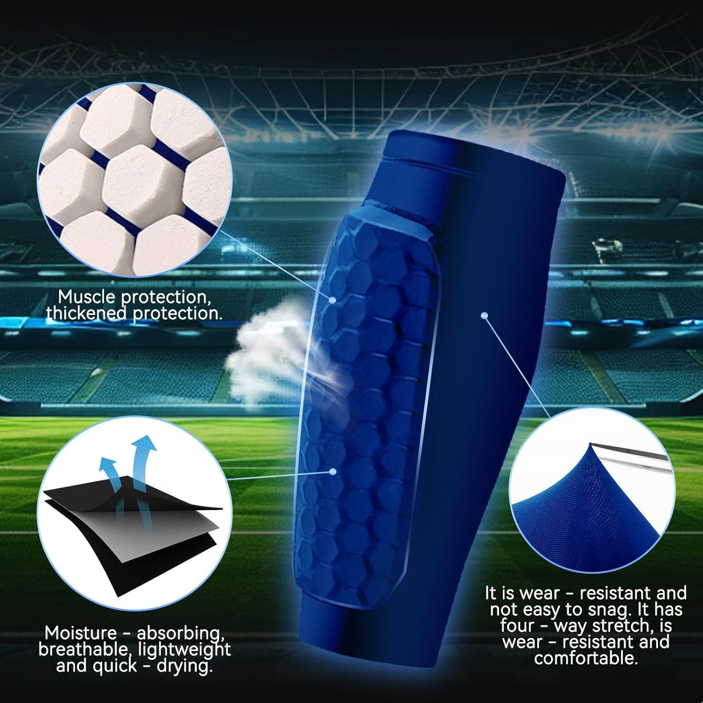 Shin guards kids football - Breathable & non-slip Shin guards soccer men | Designed for growing soccer players(72g/1 pair)