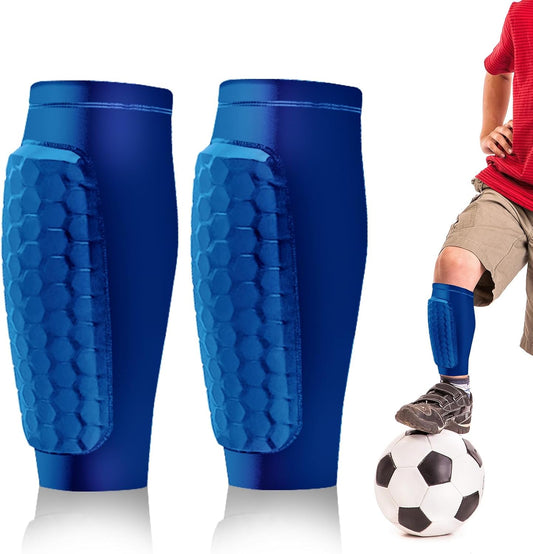 Shin guards kids football - Breathable & non-slip Shin guards soccer men | Designed for growing soccer players（72g/1 pair）